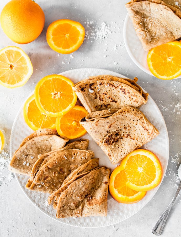 Lemon-Orange Vegan Crepes