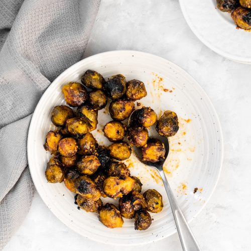 sriracha bbq roasted brussels sprouts